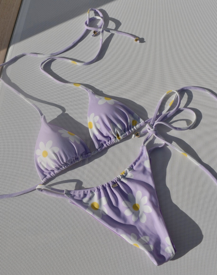 Lilac Daisies Bikini Set