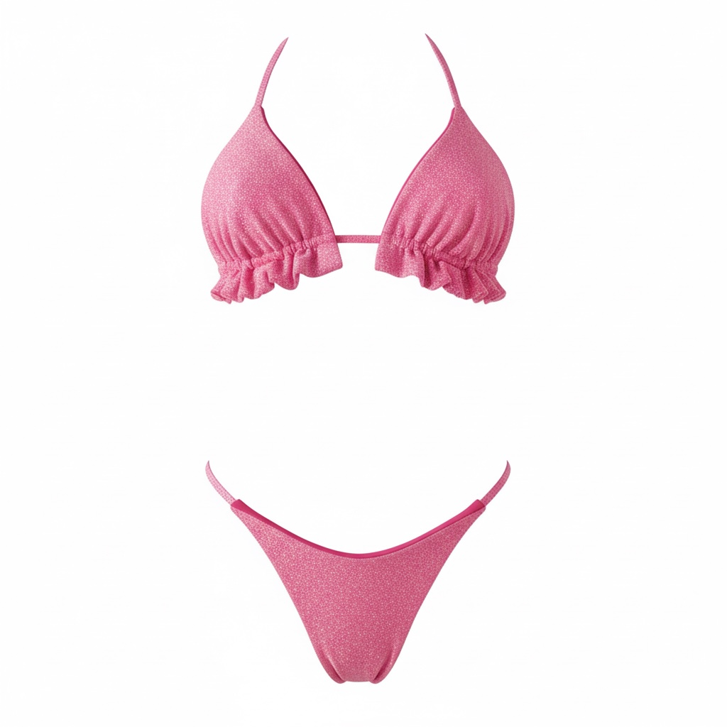 Dreamy Pink Shiny Bikini Set