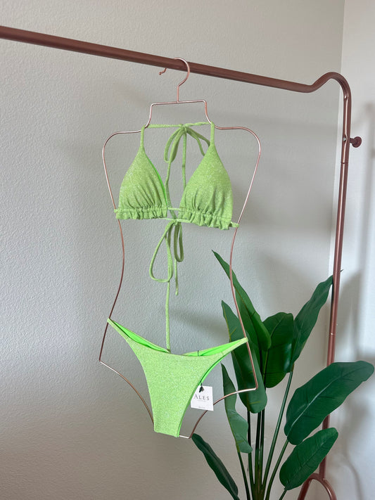 LIME SHINE SWIMWEAR SET